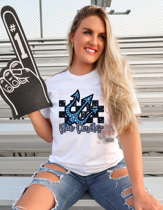 Blue Devils DTF Transfer | Trendy School Spirit DTF Transfer | Ready to Press | High Quality DTF Transfers | Fast Shipping