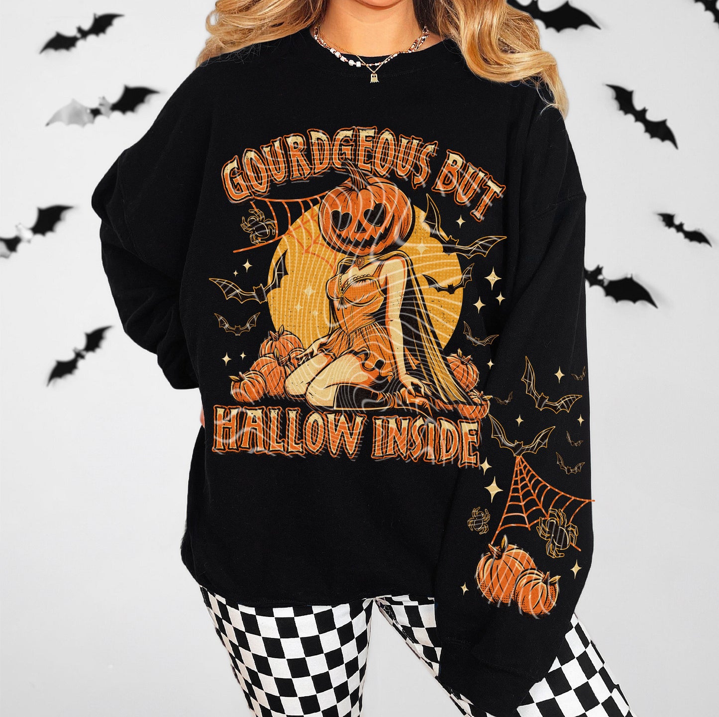 Gourdgeous But Hallow Inside Sweat Shirt | Trendy Halloween Hoodie | Fast Shipping | Super Soft Shirts for Women