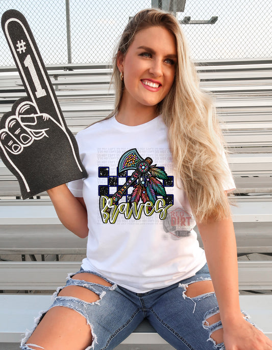 Braves DTF Transfer | Trendy School Spirit DTF Transfer | Ready to Press | High Quality DTF Transfers | Fast Shipping