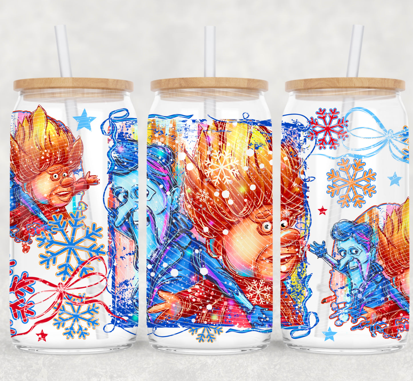 Brothers UV DTF Libbey Transfer | Trendy Christmas Libbey Wrap | Ready to Transfer | High Quality | Waterproof UV Transfer