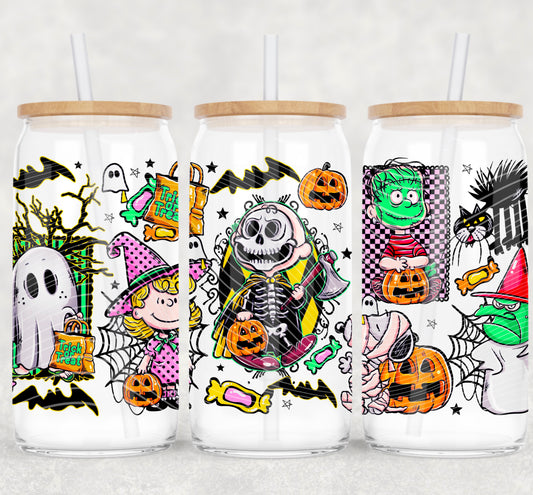 Halloween Charlie UV DTF Libbey Transfer | Trendy Halloween Libbey Wrap | Ready to Transfer | High Quality | Waterproof UV Transfer