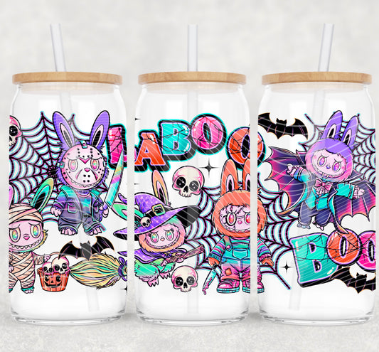 Boo UV DTF Libbey Transfer | Trendy Halloween Libbey Wrap | Ready to Transfer | High Quality | Waterproof UV Transfer