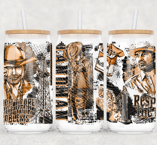 Land Oil UV DTF Libbey Transfer | Trendy TV Show Libbey Wrap | Ready to Transfer | High Quality | Waterproof UV Transfer