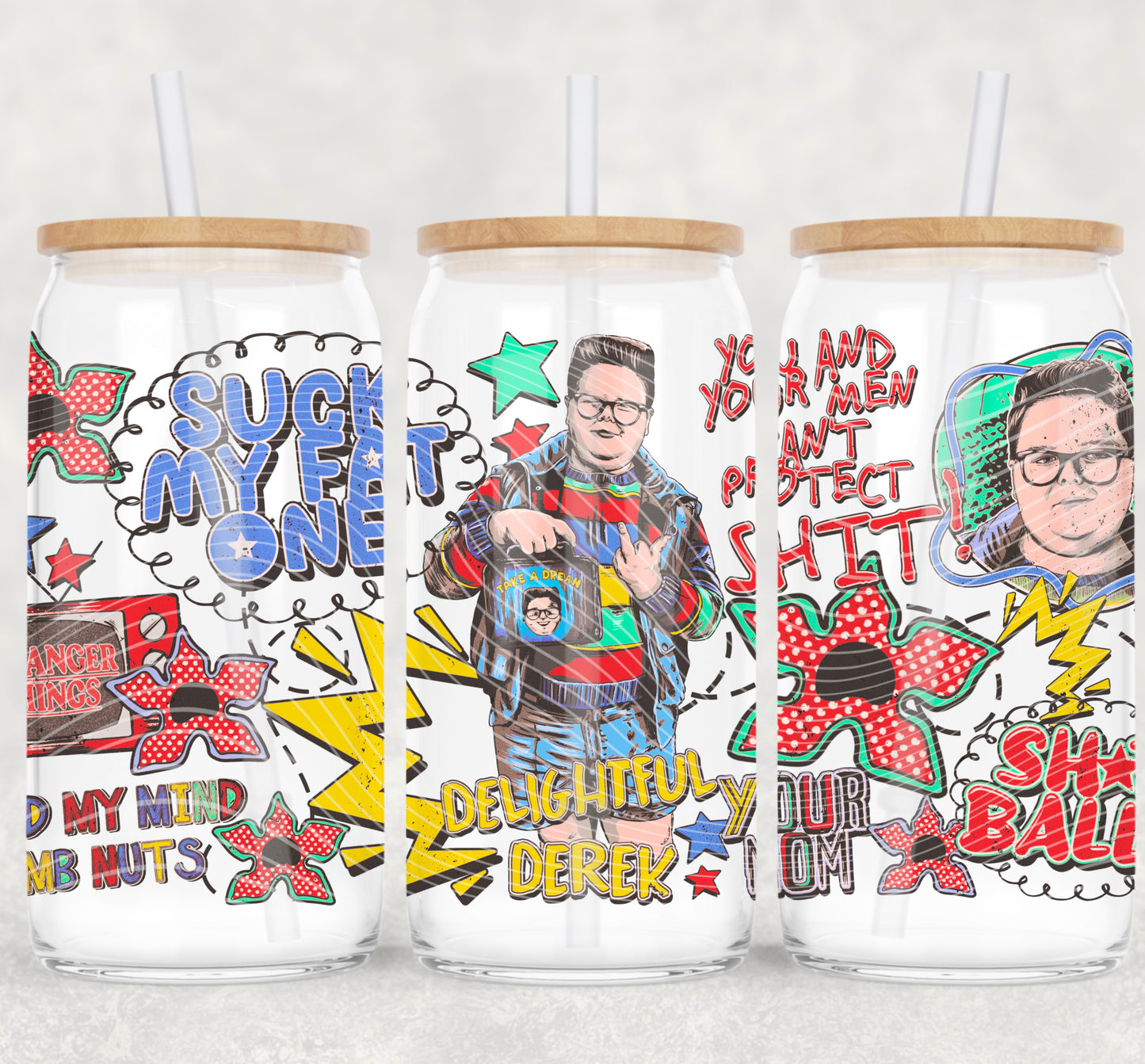 Derek UV DTF Libbey Transfer | Trendy Movie Libbey Wrap | Ready to Transfer | High Quality | Waterproof UV Transfer