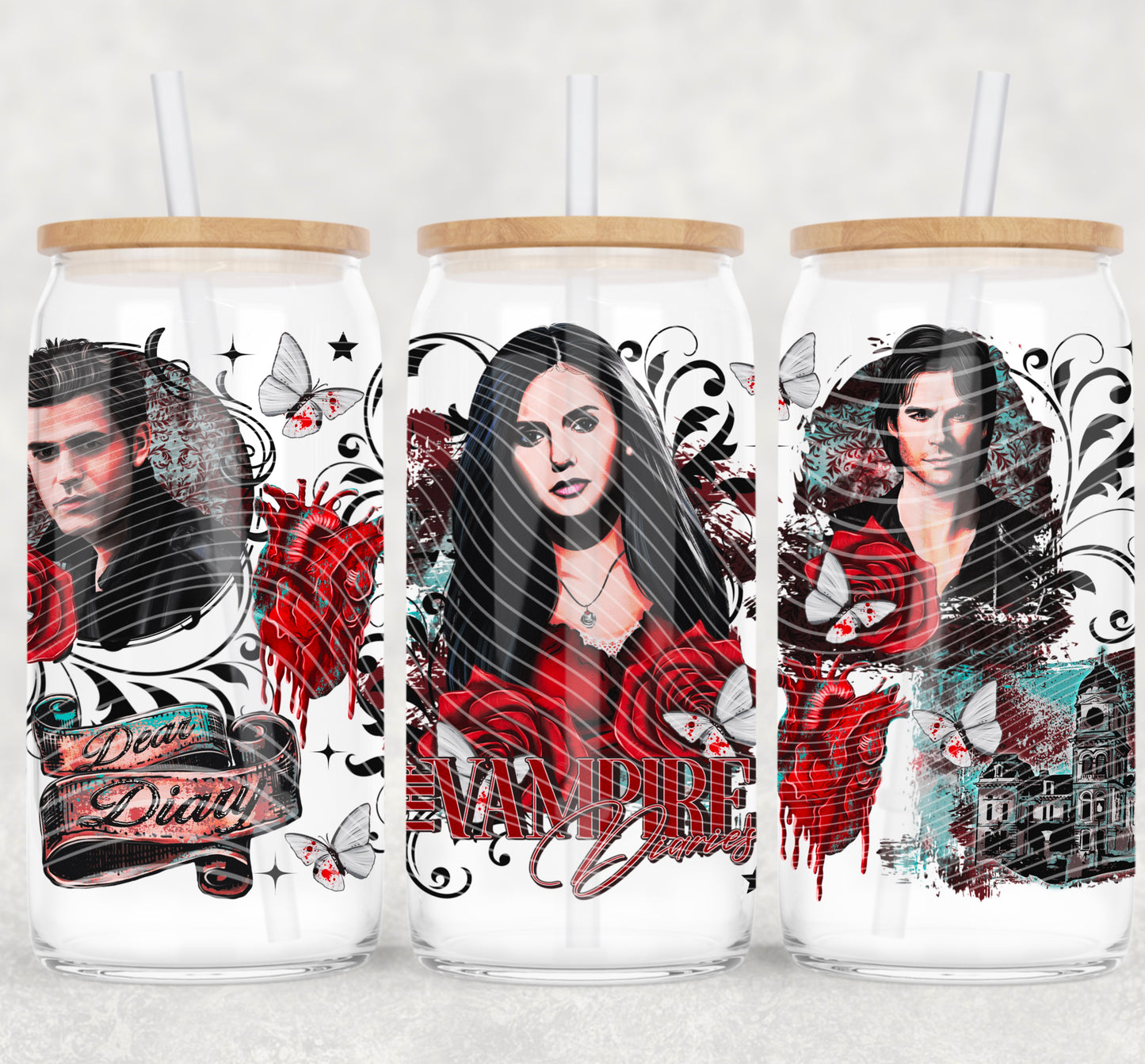 TVD UV DTF Libbey Transfer | Trendy Tv Series Libbey Wrap | Ready to Transfer | High Quality | Waterproof UV Transfer