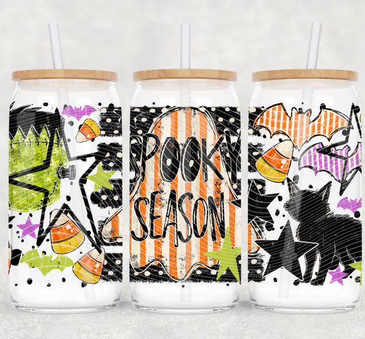Spooky Season DTF Transfer | Halloween Pumpkin Ghost Bow Fall Designs | Halloween Shirt Transfer | Instant Peel DTF