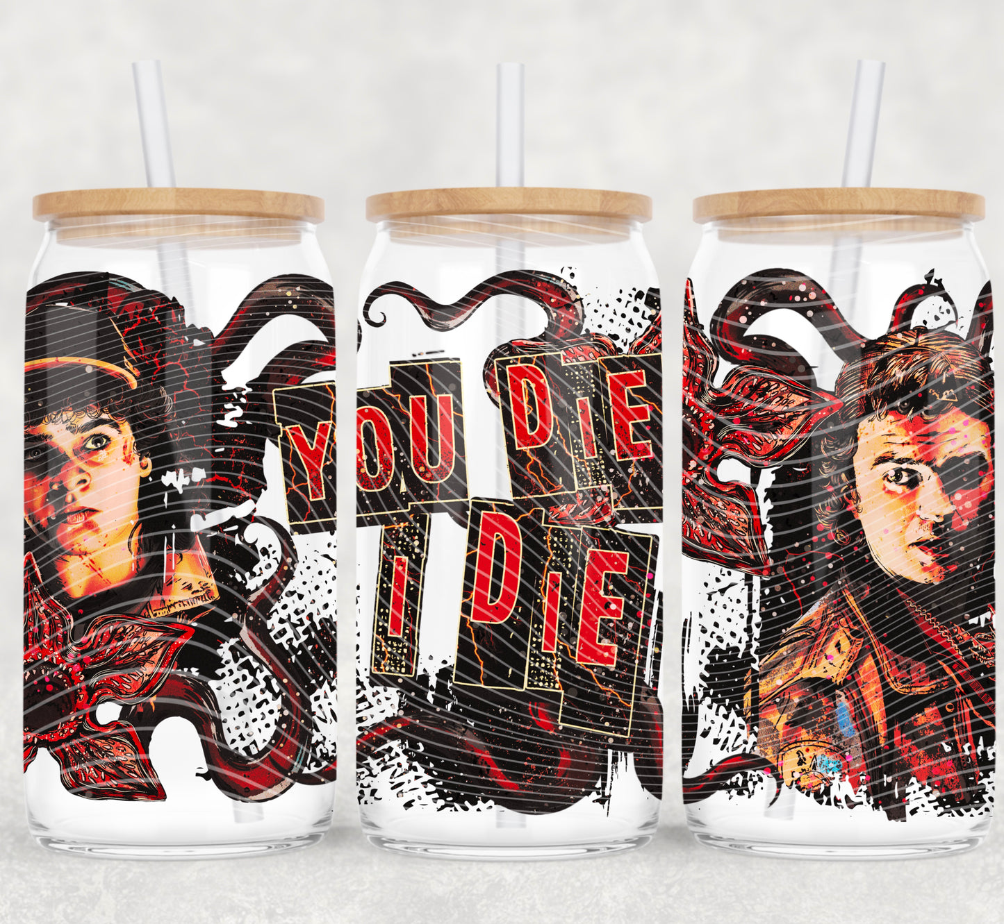 You Die I Die UV DTF Libbey Transfer | Trendy Movie Libbey Wrap | Ready to Transfer | High Quality | Waterproof UV Transfer