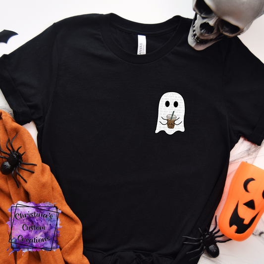 Cute Ghost Pocket T-Shirt | Trendy Halloween Shirt | Fast Shipping | Super Soft Shirts for Men/Women/Kid's