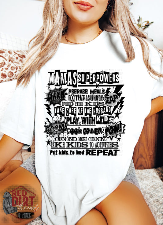 Mama Superpowers T-Shirt | Trendy Mom Shirt | Fast Shipping | Super Soft Shirts for Women | Gift for Mom