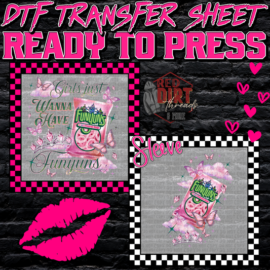 Girls Just Wanna Have Fun DTF Transfer | Trendy Valentine's Day DTF Transfer | Ready to Press | High Quality DTF Transfers | Fast Shipping