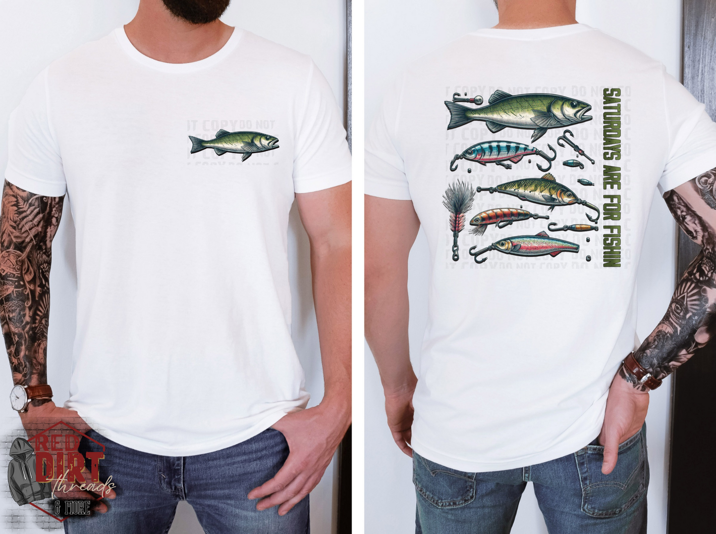Saturdays Are For Fishin DTF Transfer | Trendy Dad DTF Transfer | Ready to Press | High Quality DTF Transfers | Fast Shipping