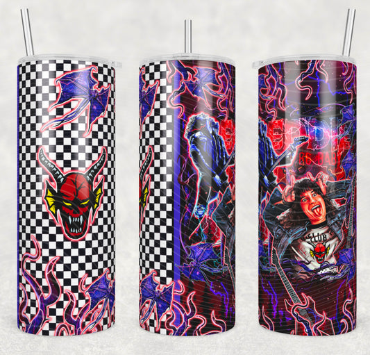 Eddie Insulated Tumbler with Plastic Lid and Sealed Reusable Straw | Trendy TV Series Cup | Hot/Cold Tumbler