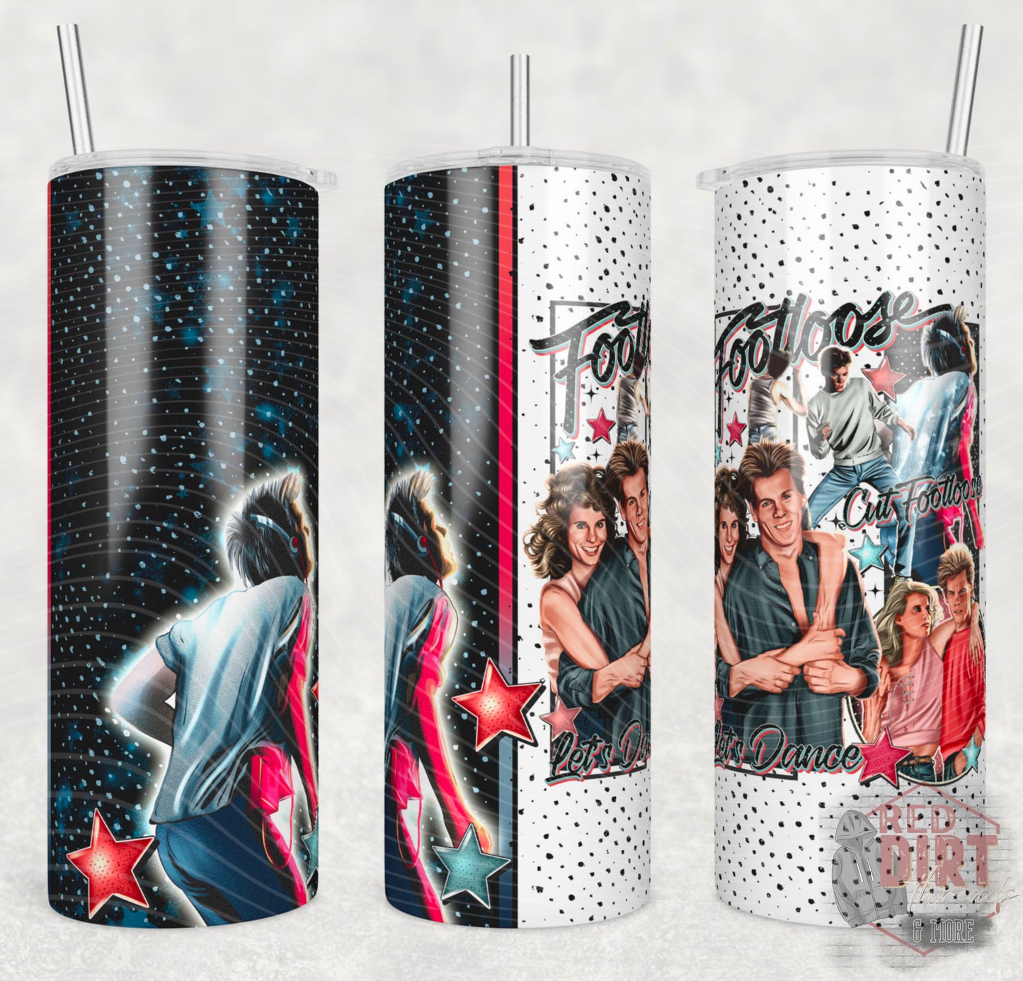 Foot Loose Insulated Tumbler with Plastic Lid and Sealed Reusable Straw | Trendy Cup | Hot/Cold Tumbler
