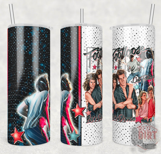Foot Loose Insulated Tumbler with Plastic Lid and Sealed Reusable Straw | Trendy Cup | Hot/Cold Tumbler