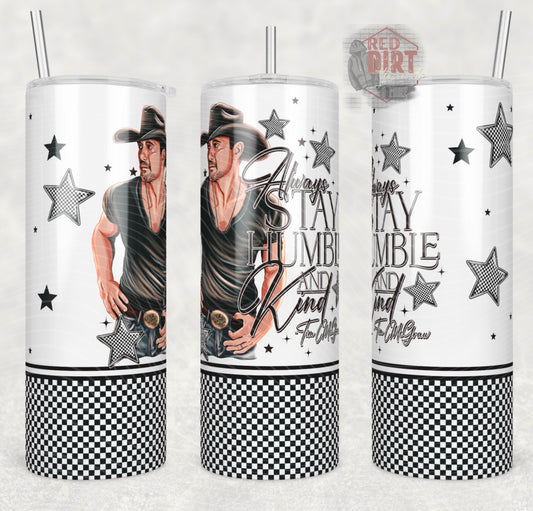 Stay Humble Insulated Tumbler with Plastic Lid and Sealed Reusable Straw | Trendy Cup | Hot/Cold Tumbler