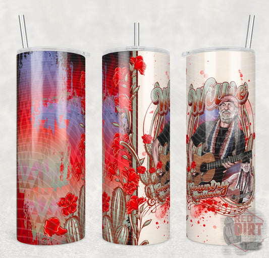 Country Outlaw Insulated Tumbler with Plastic Lid and Sealed Reusable Straw | Trendy Country Music Cup | Hot/Cold Tumbler