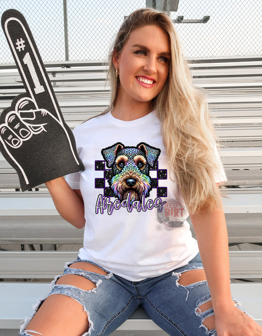 Airdales DTF Transfer | Trendy School Spirit DTF Transfer | Ready to Press | High Quality DTF Transfers | Fast Shipping