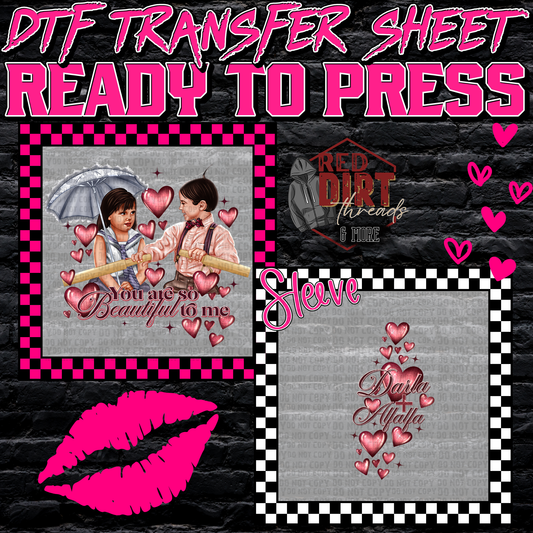 You are Beautiful to Me DTF Transfer | Trendy Valentine's Day DTF Transfer | Ready to Press | High Quality DTF Transfers | Fast Shipping