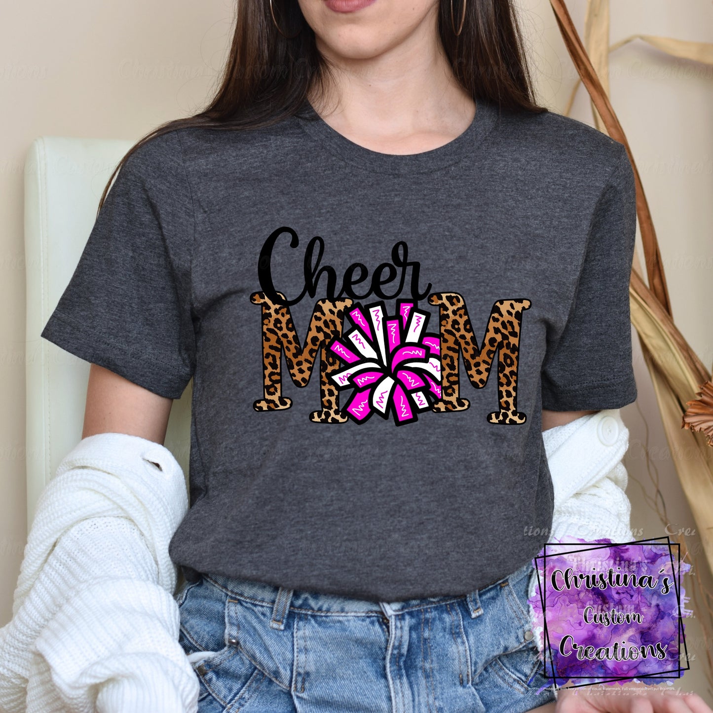 Pink Cheer Mom T-Shirt | Trendy School Spirit Shirt | Fast Shipping | Super Soft Shirts for Men/Women/Kid's | Bella Canvas