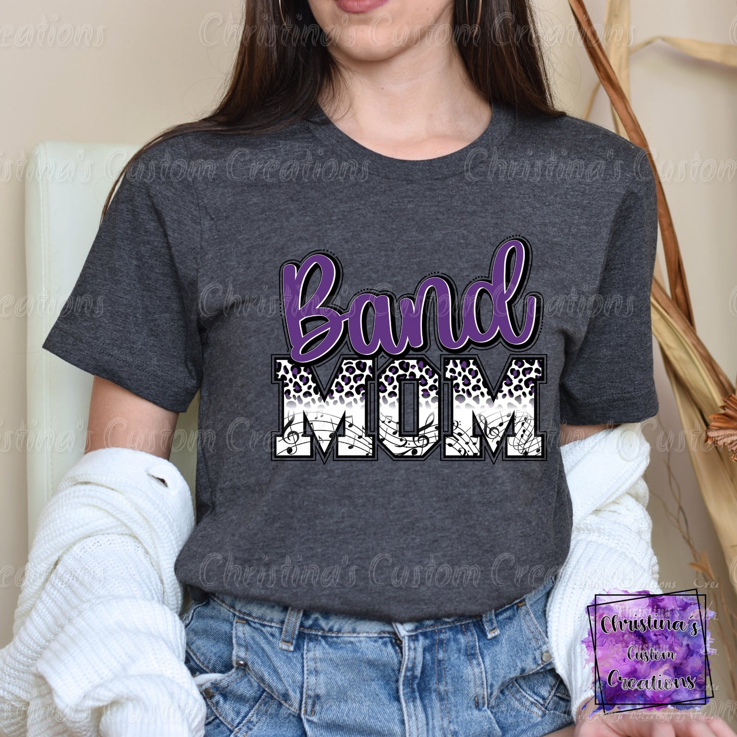 Purple Band Mom T-Shirt | Trendy School Spirit Shirt | Fast Shipping | Super Soft Shirts for Men/Women/Kid's | Bella Canvas