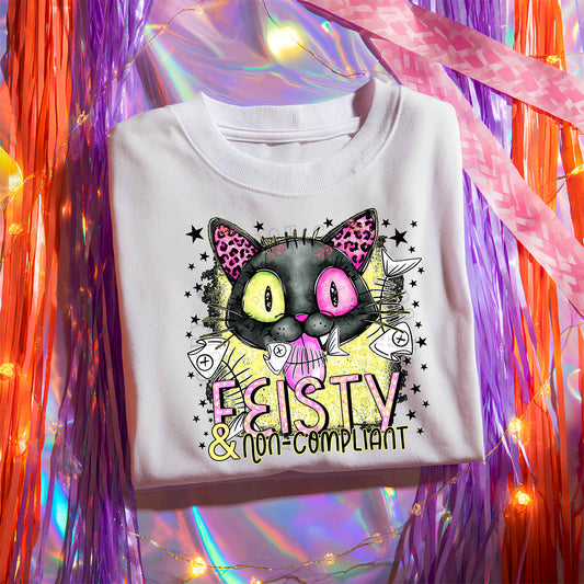 Feisty and Non-Complaint DTF Transfer | Trendy Snarky DTF Transfer | High Quality Image Transfers | Ready to Press | Instant Peel