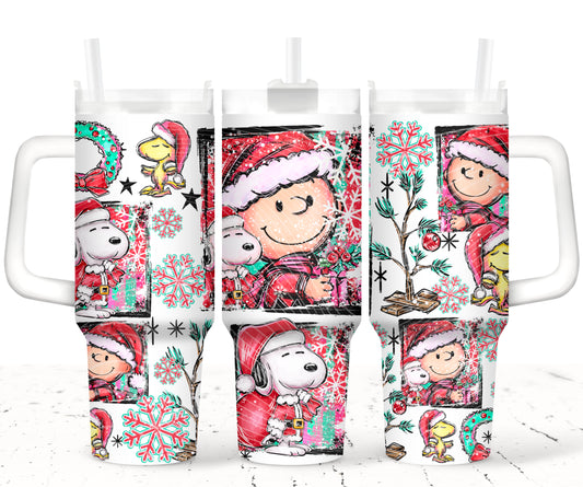 Christmas CB UV DTF 40oz Tumbler Transfer | Trendy Christmas Tumbler Wrap | Ready to Transfer | High Quality | Waterproof UV Transfer