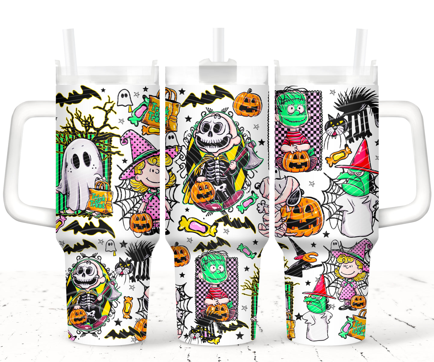Halloween Charlie UV DTF 40oz Tumbler Transfer | Trendy Halloween Tumbler Wrap | Ready to Transfer | High Quality | Waterproof UV Transfer