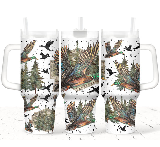 Mallard Duck (No Bow) UV DTF 40oz Tumbler Transfer | Trendy Hunting Tumbler Wrap | Ready to Transfer | High Quality | Waterproof UV Transfer