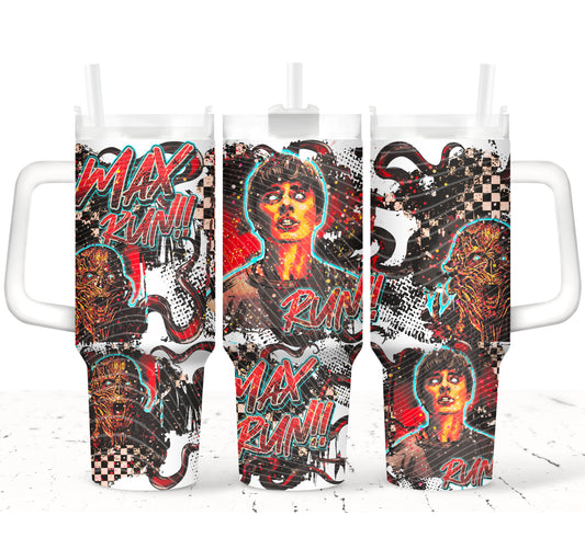 Max Run UV DTF 40oz Tumbler Transfer | Trendy Movie Tumbler Wrap | Ready to Transfer | High Quality | Waterproof UV Transfer
