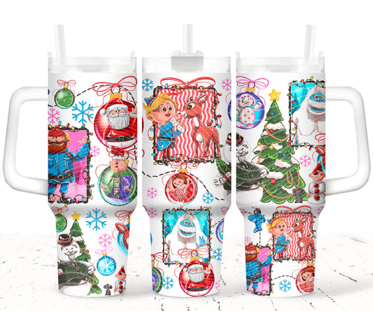 No Name Red Nose UV DTF 40oz Tumbler Transfer | Trendy Christmas Tumbler Wrap | Ready to Transfer | High Quality | Waterproof UV Transfer