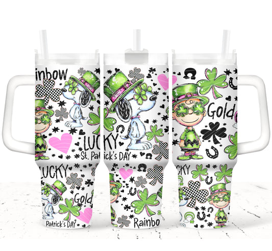 Lucky Me UV DTF 40oz Tumbler Transfer | Trendy St. Patrick's Day Tumbler Wrap | Ready to Transfer | High Quality | Waterproof UV Transfer