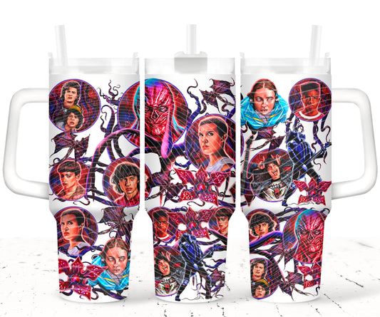 ST UV DTF 40oz Tumbler Transfer | Trendy TV Series Tumbler Wrap | Ready to Transfer | High Quality | Waterproof UV Transfer