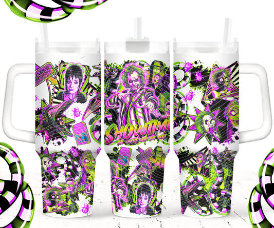 Showtime UV DTF 40oz Tumbler Transfer | Trendy Halloween Tumbler Wrap | Ready to Transfer | High Quality | Waterproof UV Transfer