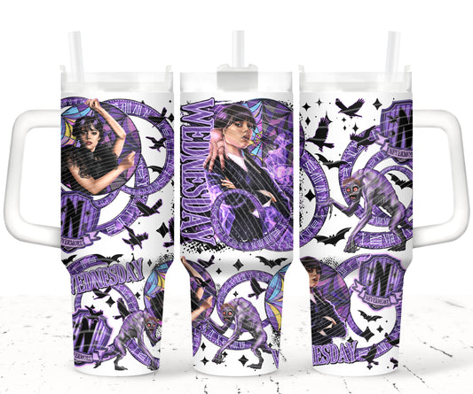 Nevermore UV DTF 40oz Tumbler Transfer | Trendy TV Series Tumbler Wrap | Ready to Transfer | High Quality | Waterproof UV Transfer