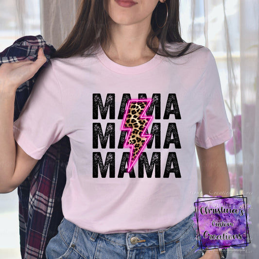 Retro Mama T-Shirt | Lightening Bolt Mama Shirt | Fast Shipping | Super Soft Shirts for Women | Gift for Mom