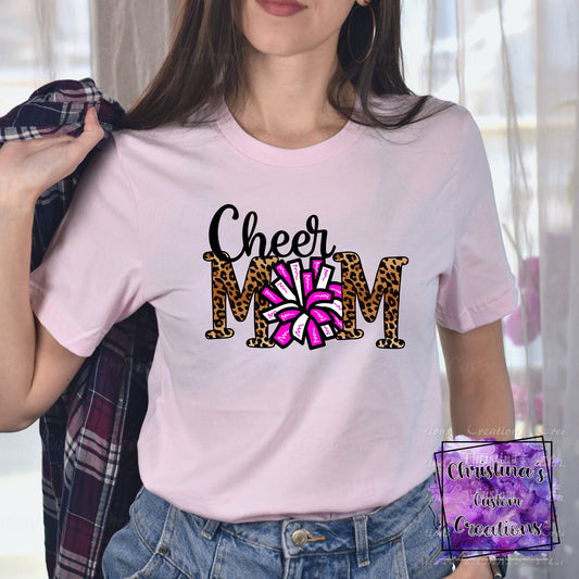 Pink Cheer Mom T-Shirt | Trendy School Spirit Shirt | Fast Shipping | Super Soft Shirts for Men/Women/Kid's | Bella Canvas