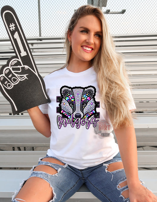 Badgers DTF Transfer | Trendy School Spirit DTF Transfer | Ready to Press | High Quality DTF Transfers | Fast Shipping