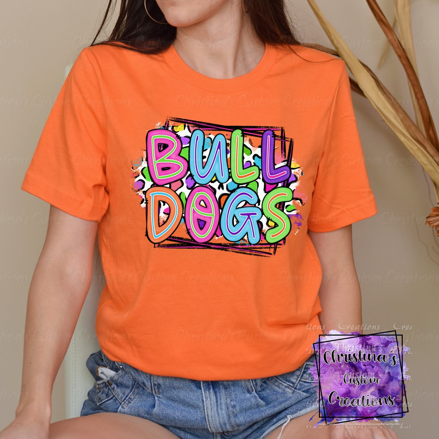 Neon Bulldogs T-Shirt | Trendy School Spirit Shirt | Fast Shipping | Super Soft Shirts for Men/Women/Kid's | Bella Canvas