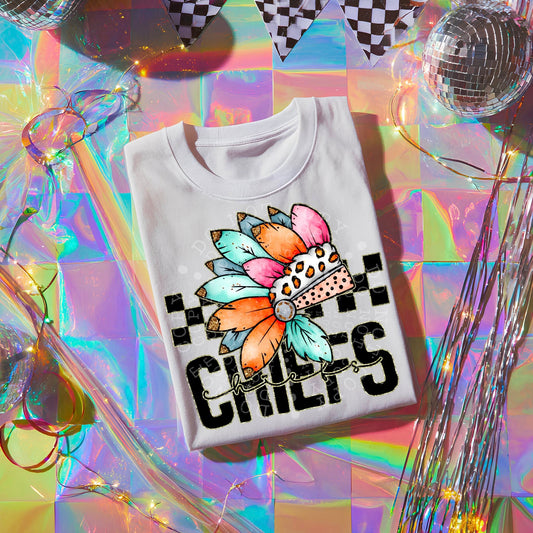 Colorful Chiefs DTF Transfer | Trendy School Spirit DTF Transfer | High Quality Image Transfers | Ready to Press | Instant Peel
