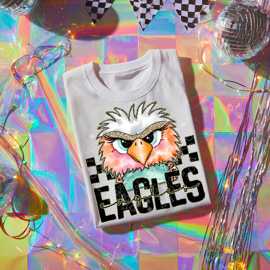 Colorful Eagles DTF Transfer | Trendy School Spirit DTF Transfer | High Quality Image Transfers | Ready to Press | Instant Peel