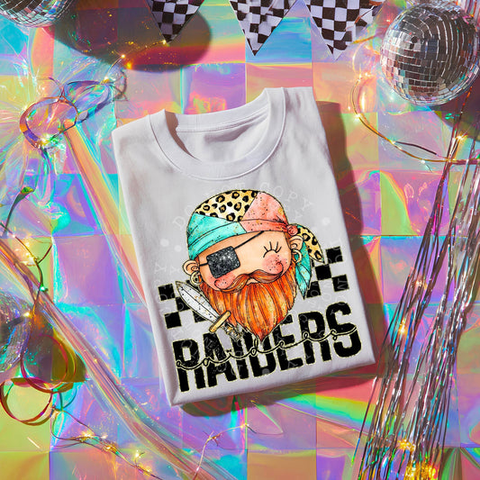 Colorful Raiders DTF Transfer | Trendy School Spirit DTF Transfer | High Quality Image Transfers | Ready to Press | Instant Peel