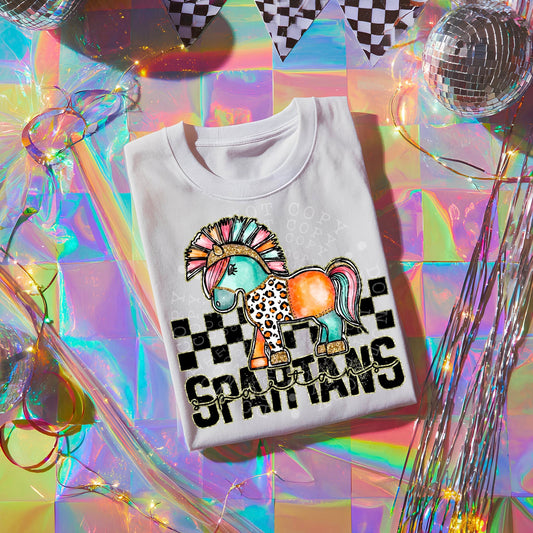 Colorful Spartans Toddler/Infant T-Shirt | Trendy School Spirit Shirt | Fast Shipping | Super Soft Shirts for Men/Women/Kid's