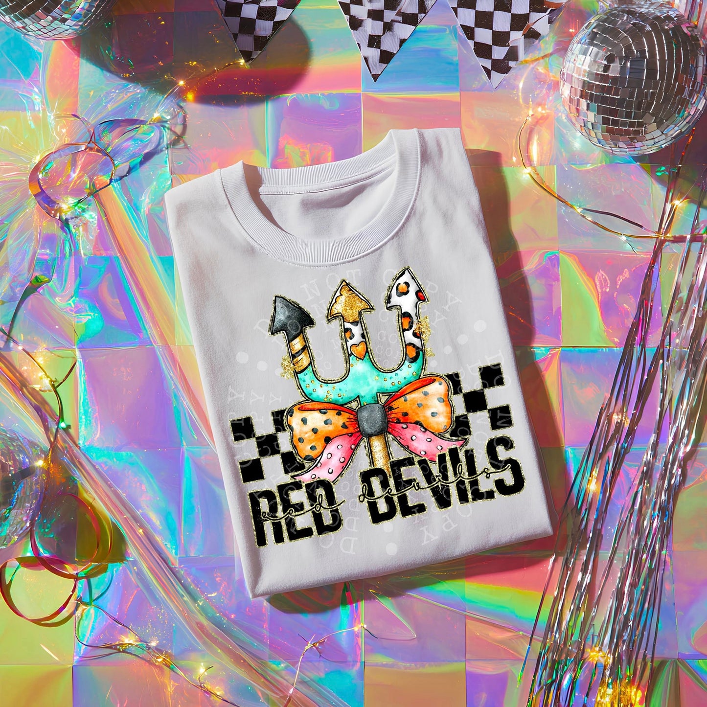 Colorful Red Devils T-Shirt | Trendy School Spirit Shirt | Fast Shipping | Super Soft Shirts for Men/Women/Kid's