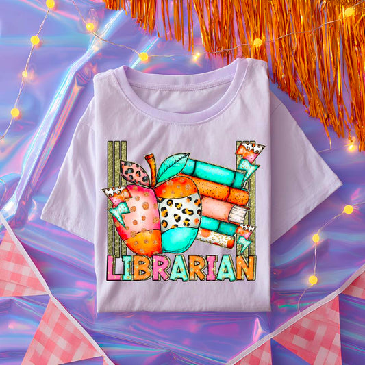 Librarian DTF Transfer | Trendy School Career DTF Transfer | High Quality Image Transfers | Ready to Press | Instant Peel