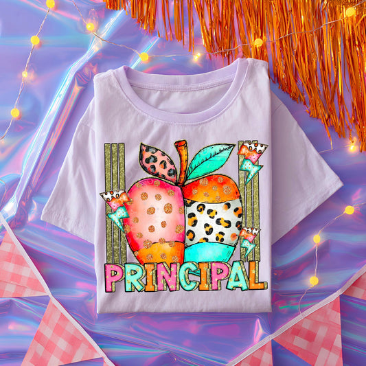 Principal DTF Transfer | Trendy School Career DTF Transfer | High Quality Image Transfers | Ready to Press | Instant Peel