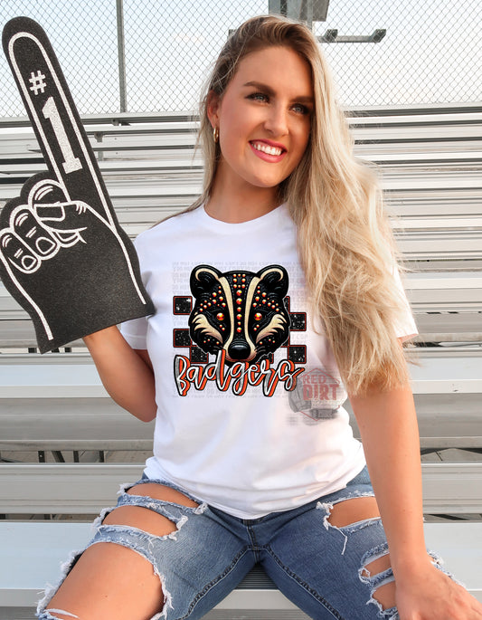Badgers DTF Transfer | Trendy School Spirit DTF Transfer | Ready to Press | High Quality DTF Transfers | Fast Shipping