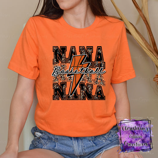 Basketball Nana T-Shirt | Trendy School Spirit Shirt | Basketball Shirt | Super Soft Shirts for Women | Bella Canvas