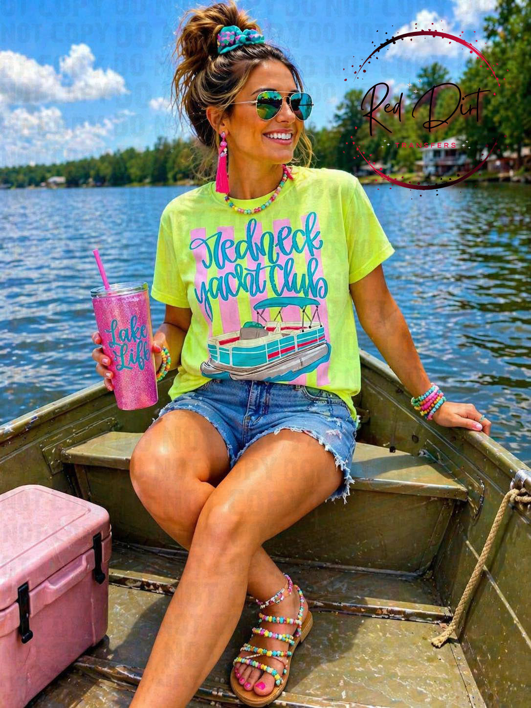 Redneck Yacht Club Shirt, Lake Life Graphic Tee, Bella Canvas Summer Boat Shirt, Funny Lake Tee, Vacation Shirt Women