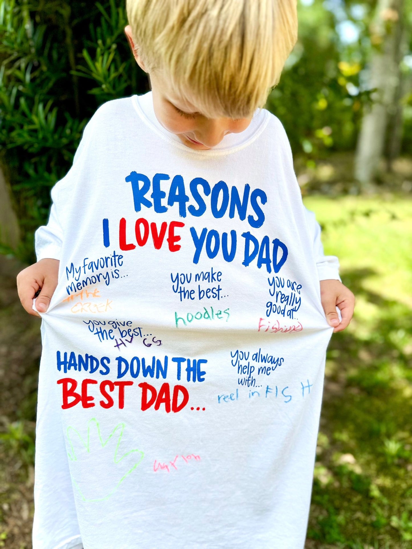 Reasons I Love You Dad DTF Transfer | Father’s Day Shirt Transfer | Kids Fill In Dad Shirt | DIY Keepsake Gift Transfer | Custom Dad Tee