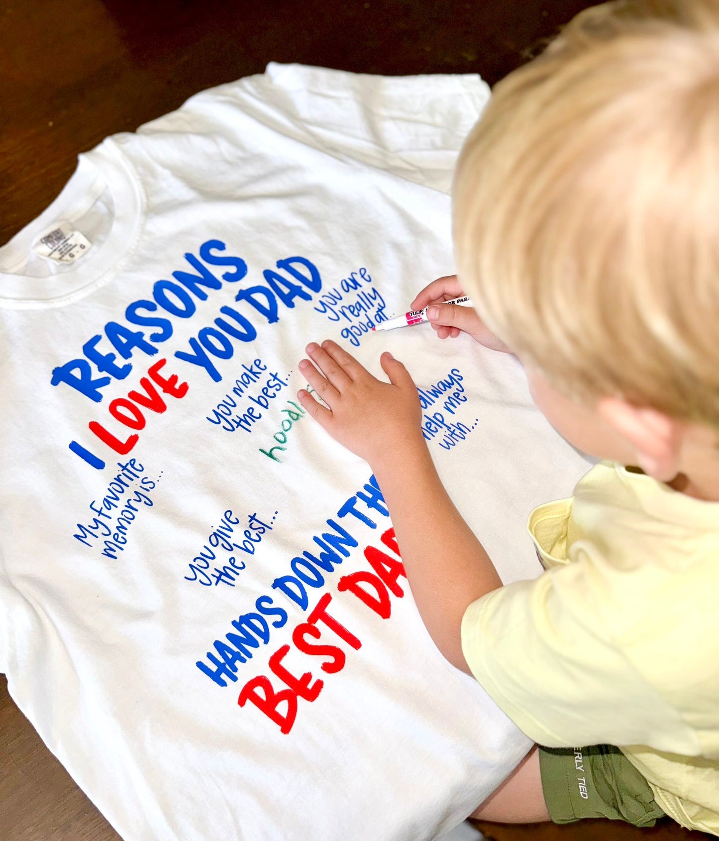 Reasons I Love You Dad DTF Transfer | Father’s Day Shirt Transfer | Kids Fill In Dad Shirt | DIY Keepsake Gift Transfer | Custom Dad Tee